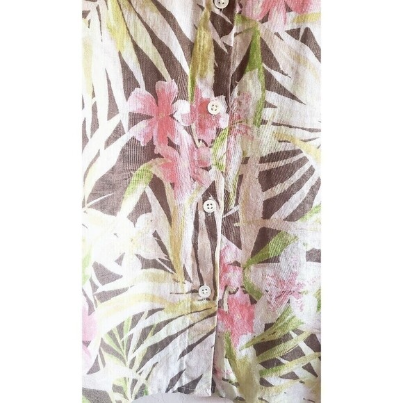 J. Jill Love Linen Floral Top MP Womens Lagenlook Tunic Button Up Simple Casual - Picture 5 of 12